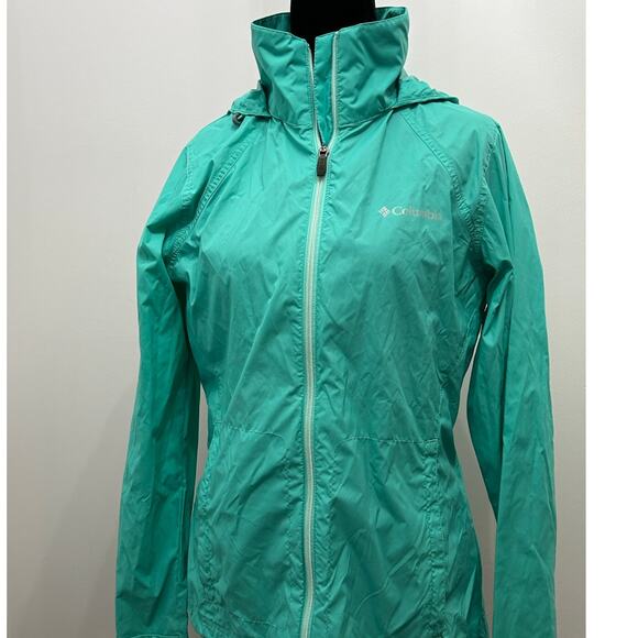 Columbia Lightweight jacket Windbreaker Teal Small Packable - Picture 1 of 6